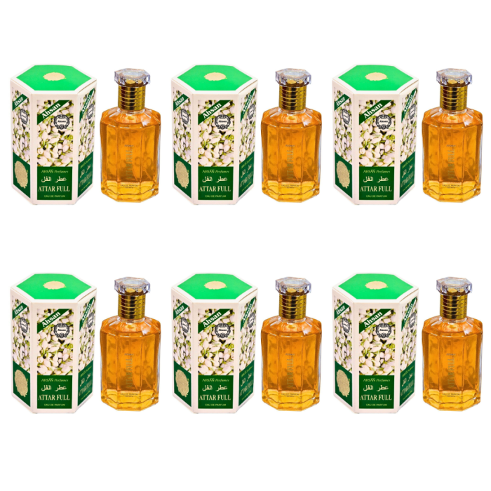Ahsan Original Attar Full Jasmine Perfume Spray 100ml - Pack of 6