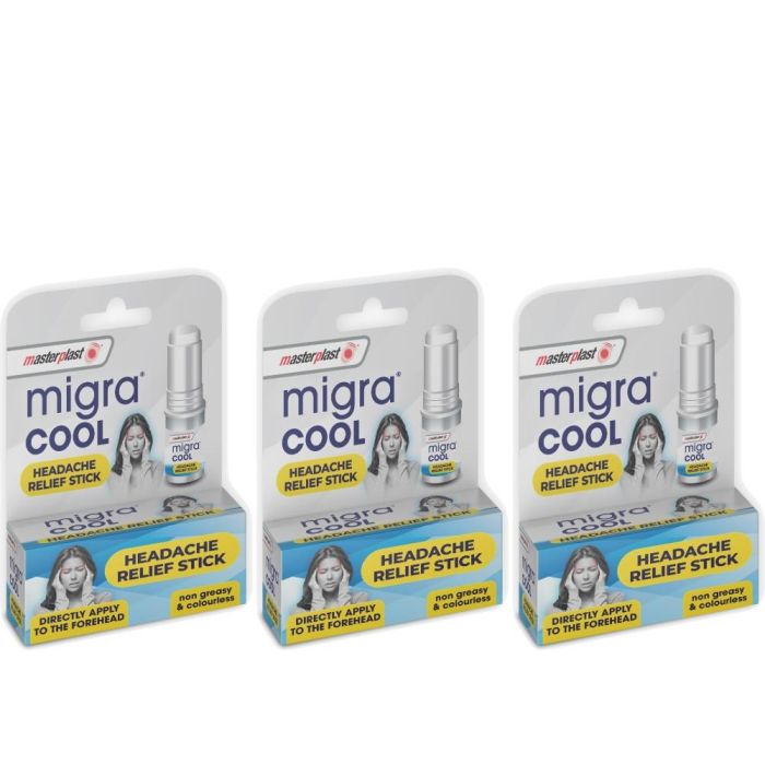 Masterplast Migra Cool Headache Relief Stick 3.6g - Pack of 3