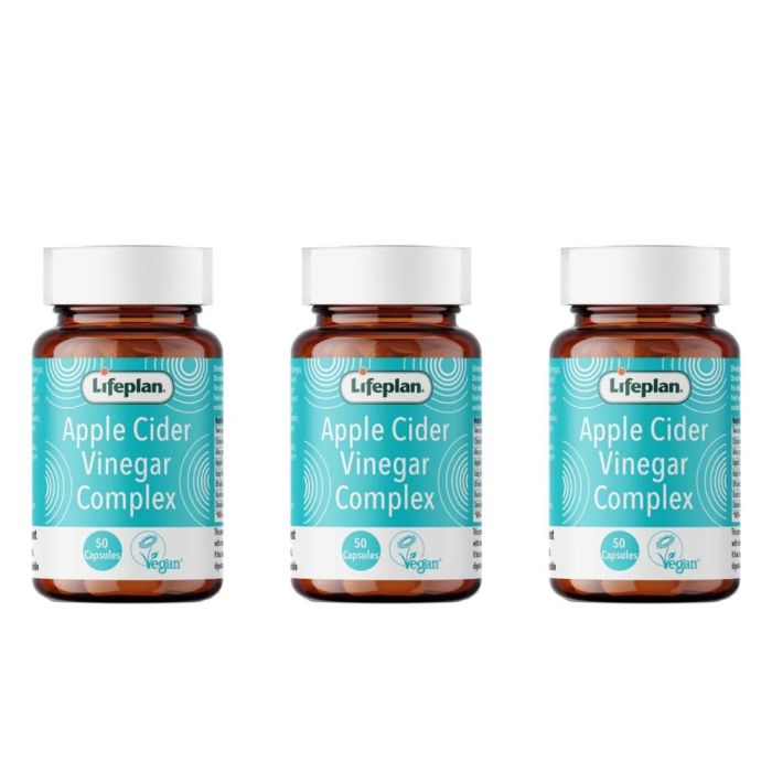 Lifeplan Apple Cider Vinegar Complex Capsules 50 pcs - Pack of 3