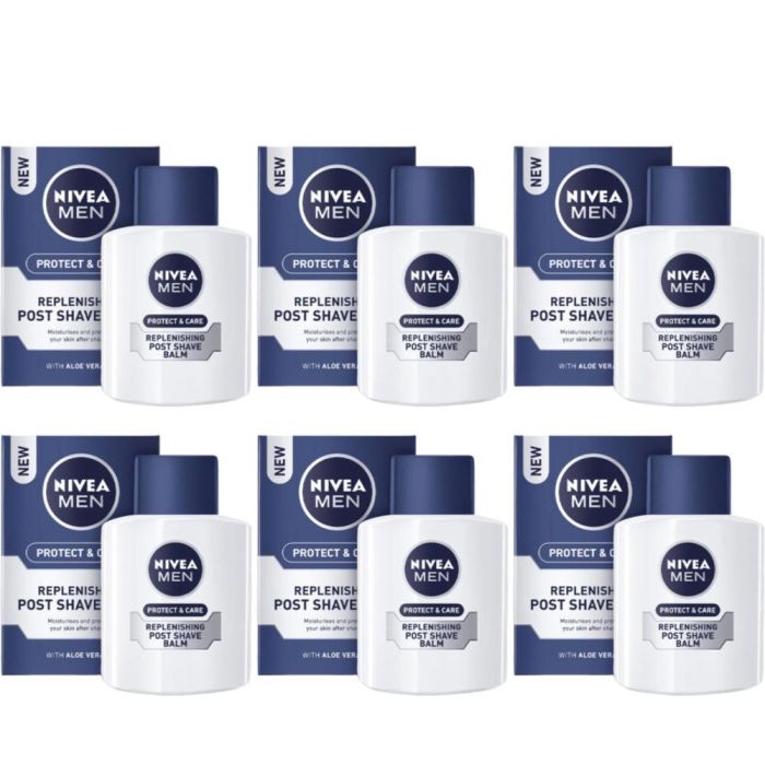 Nivea Protect & Care Replenishing Aftershave Balm 100ml - Pack of 6