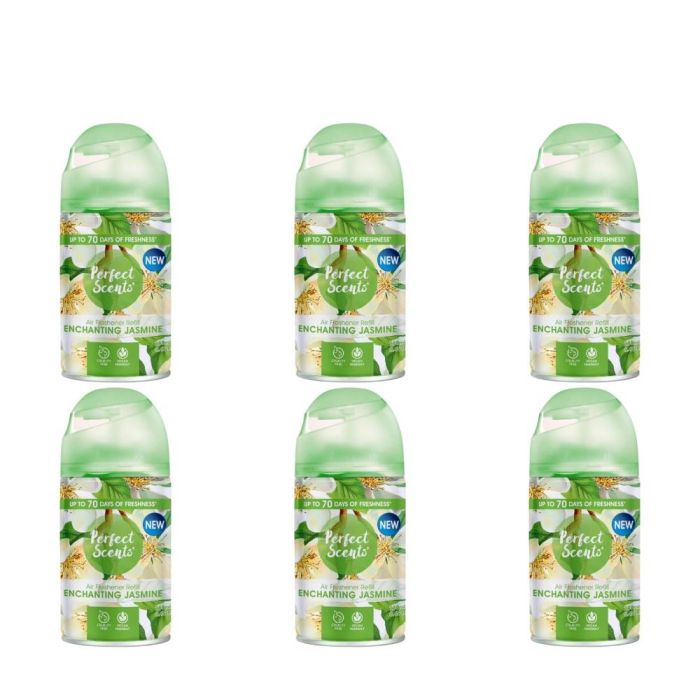 Perfect Scents Enchanting Jasmine Automatic Air Freshener Refill 250ml - Pack of 6