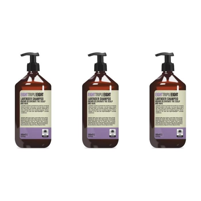 Eight Triple Eight Lavender Shampoo 1L - Pack of 3
