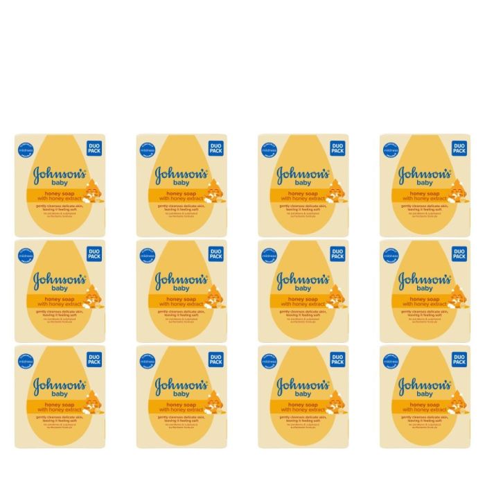 Johnsons Baby Honey Soap Twin Pack 90g - Pack of 12