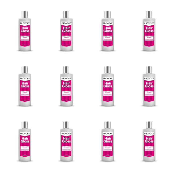 Provoke Hair Gloss High-Shine Coat Shampoo 200ml - Pack of 12