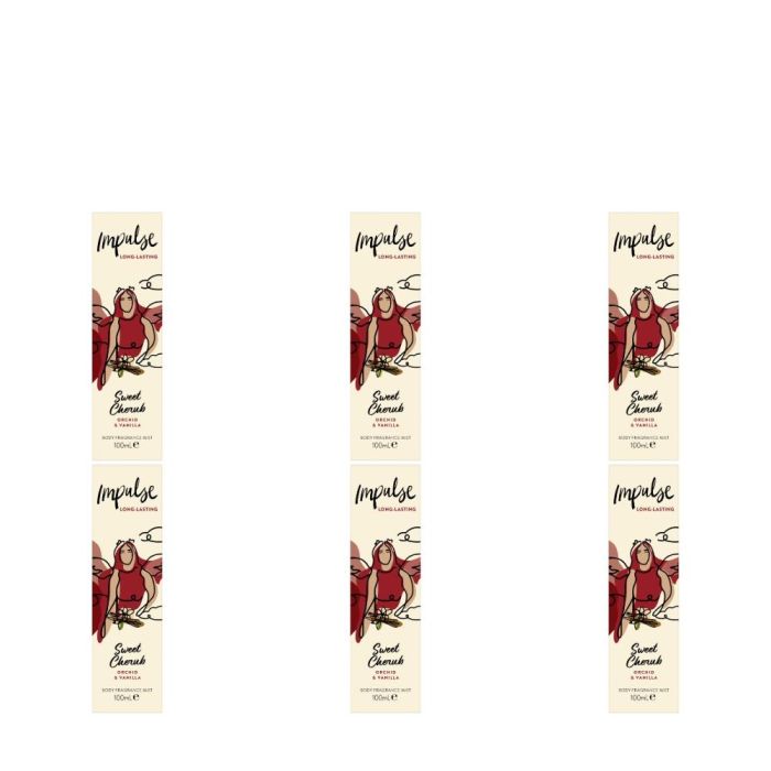Impulse Sweet Cherub Body Mist 100ml - Pack of 6