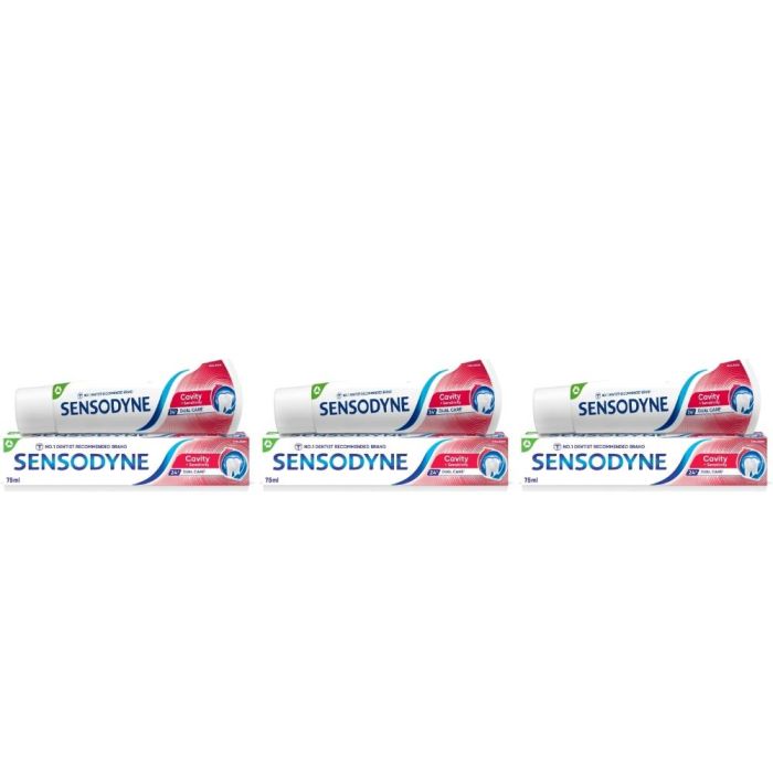 Sensodyne Cavity+Sensitivity Toothpaste 75ml - Pack of 3