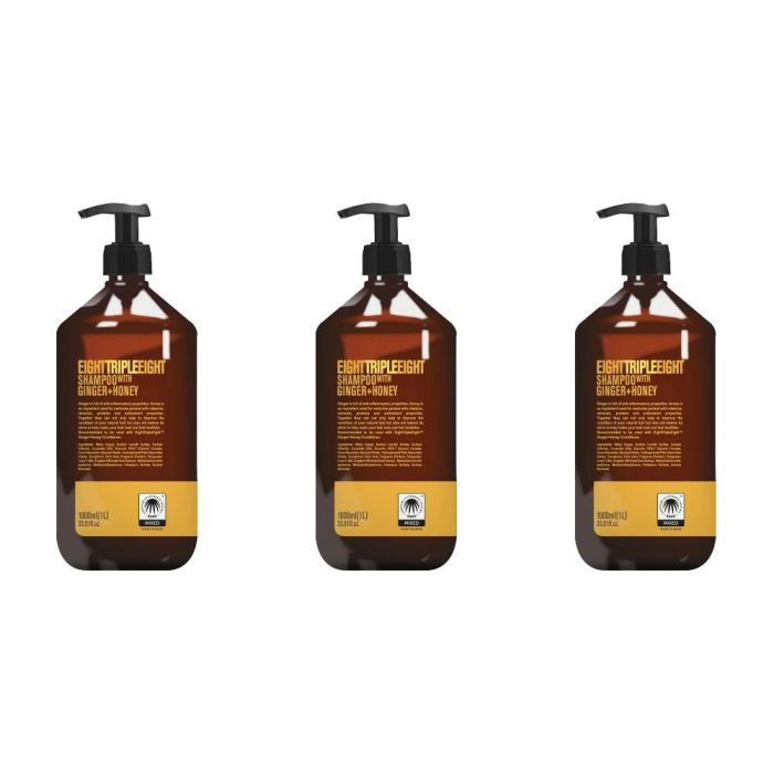 Eight Triple Eight Ginger & Honey Shampoo 1L - Pack of 3