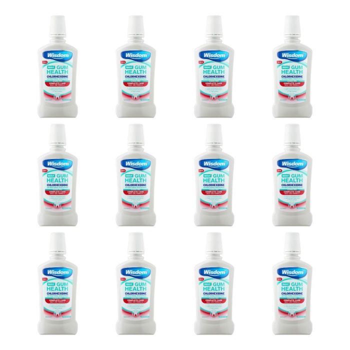 Wisdom Daily Gum Health Chlorhexidine Alcohol Free Mouthwash 500 ML - Pack of 12