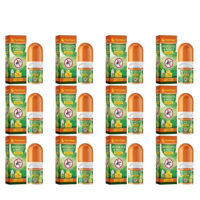 PestShield Mosquito & Insect Repellent Roll-On 75ml - Pack of 12