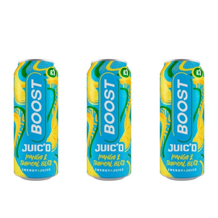 Boost Juic'd Mango & Tropical Blitz Energy Drink 500ml - Pack of 3
