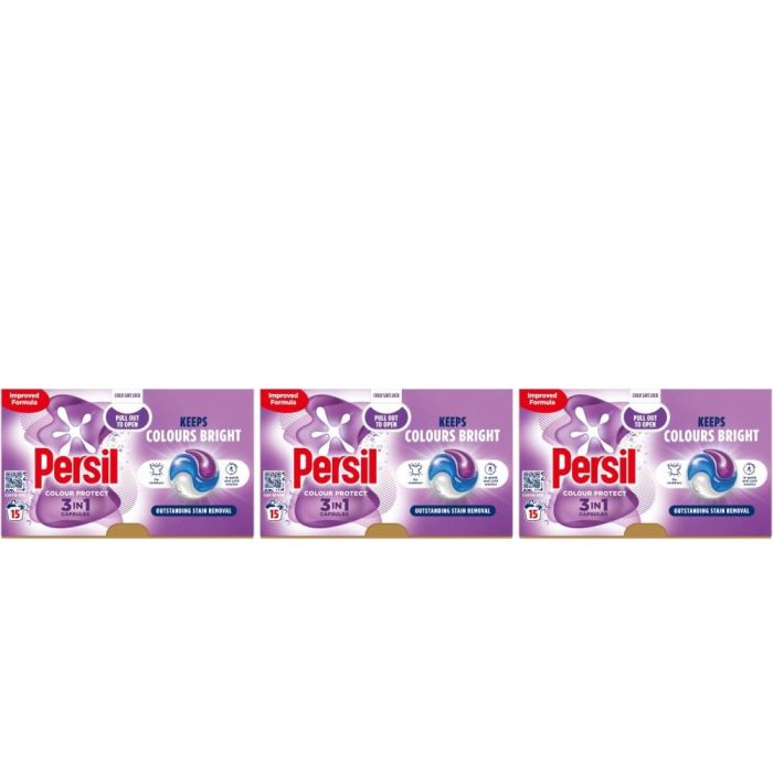 Persil Colour Protect Laundry Capsules 15 Washes - Pack of 3