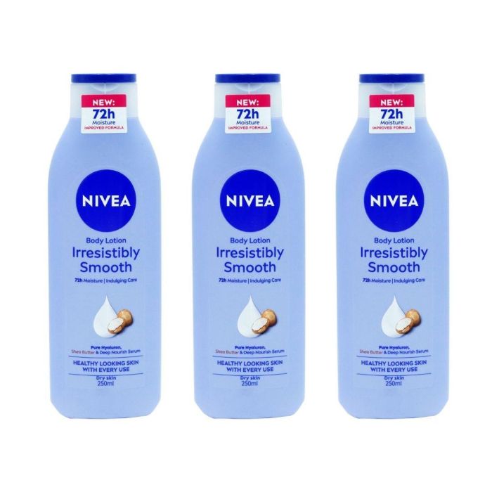 NIVEA Irresistibly Smooth Body Lotion 250 ML - Pack of 3