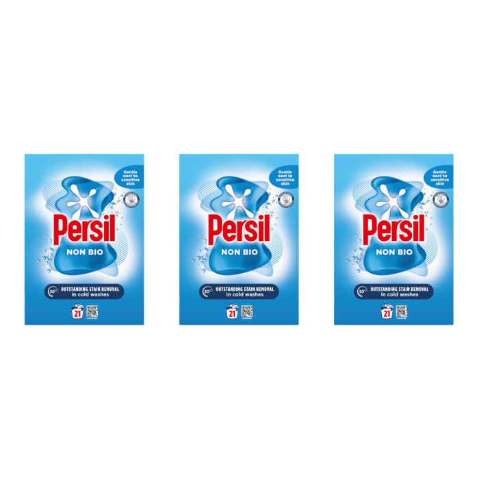 Persil Non Bio Washing Powder 21 Washes - Pack of 3