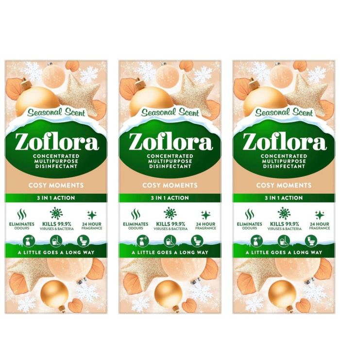 Zoflora Cosy Moments Concentrated Disinfectant 500ml - Pack of 3