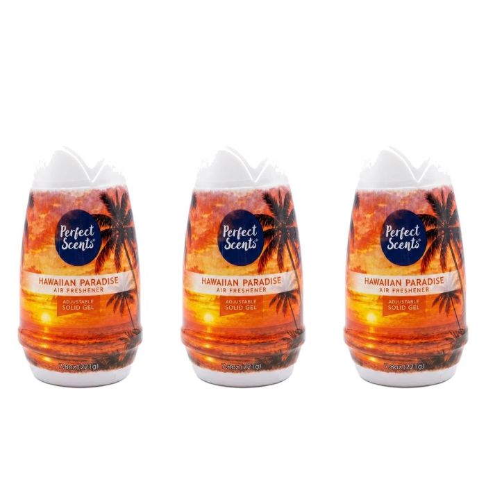 Perfect Scents Hawaiian Paradise Solid Gel Air Freshener 221g - Pack of 3