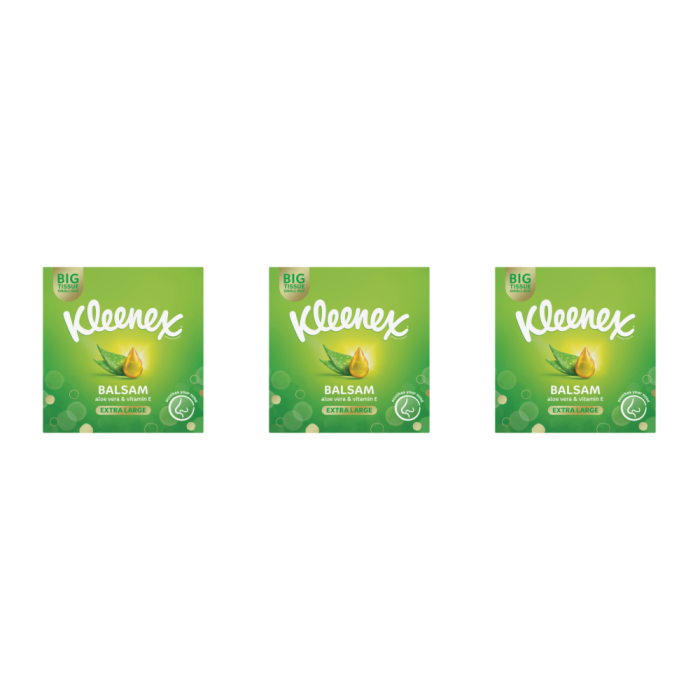 Kleenex Balsam XL Compact Tissues 40 Tissues - Pack of 3
