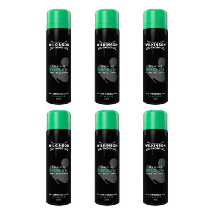 Wilkinson Sword Sensitive Masterful Shave Gel 200ml - Pack of 6