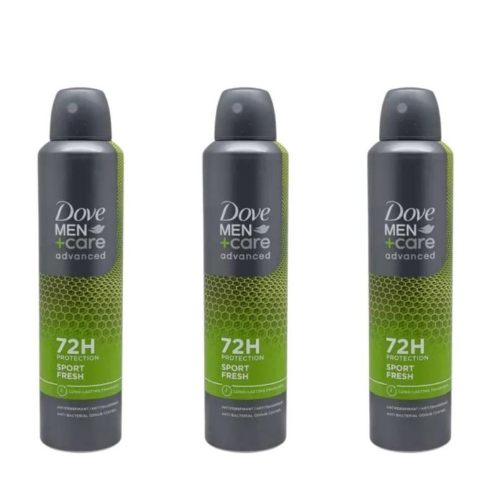 Dove Men+Care Sport Fresh Antiperspirant Spray 250ml - Pack of 3