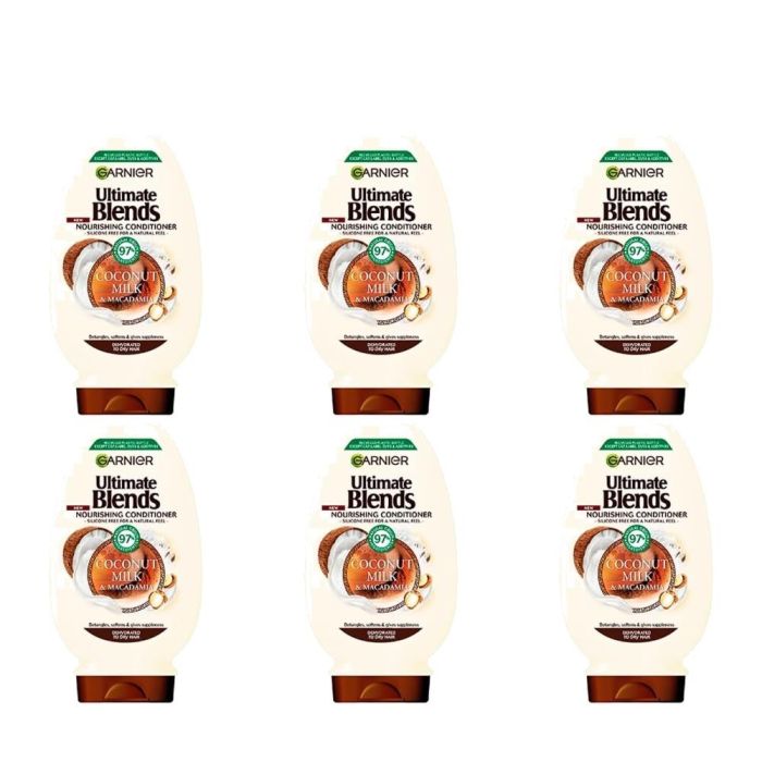 Garnier Ultimate Blends Coconut Milk & Macadamia Conditioner 400ml - Pack of 6