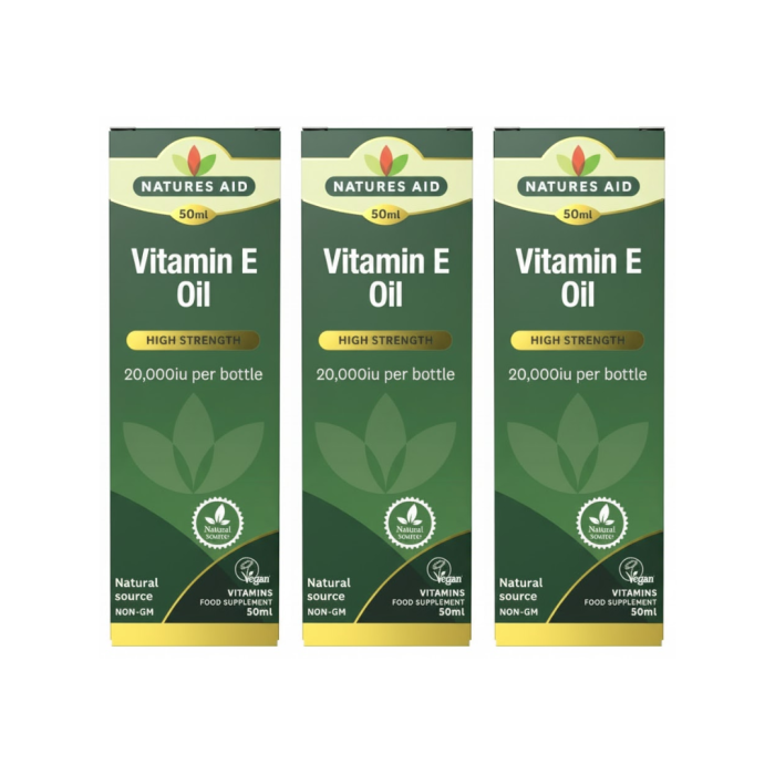 Natures Aid Vitamin E Oil High Strength 20,000IU 50ml - Pack of 3