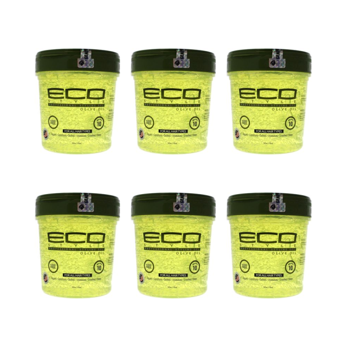 Eco style Olive Oil Hair Gel 710 ml - Pack of 6