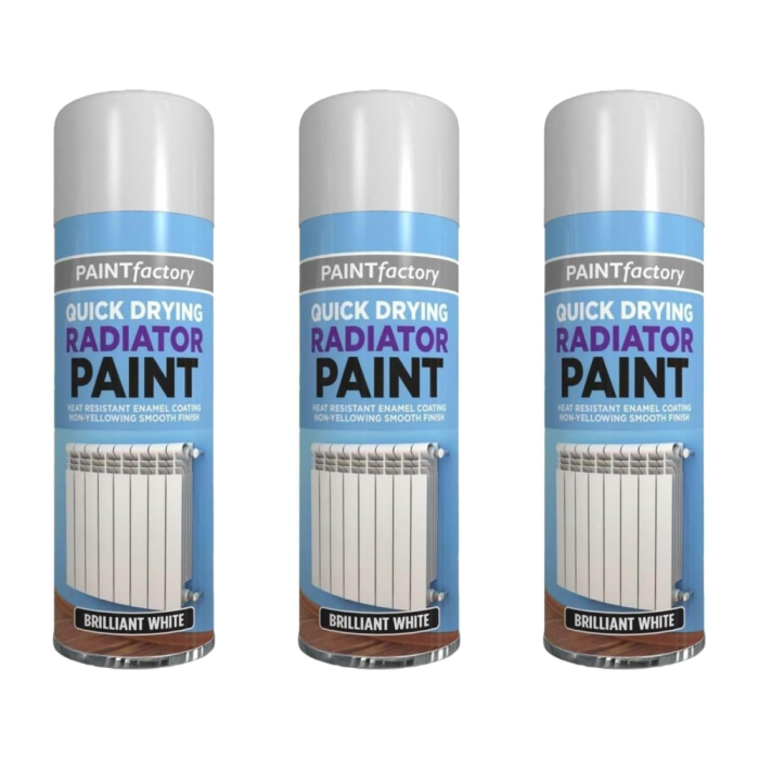 Paint Factory Quick Drying Radiator Spray Paint White 400 ML - Pack of 3