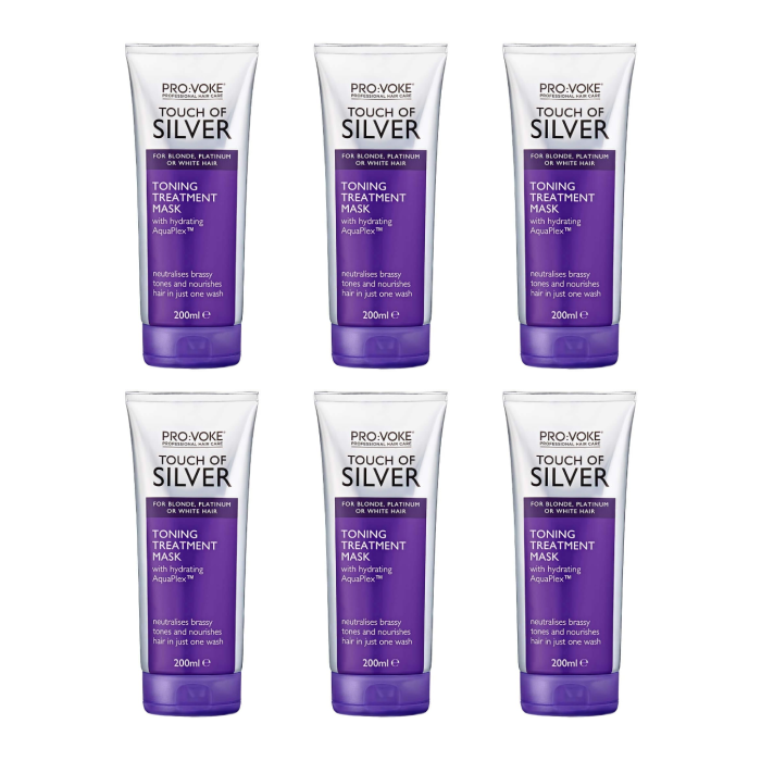 PROVOKE Touch of Silver Toning Treatment Mask 200ml - Pack of 6