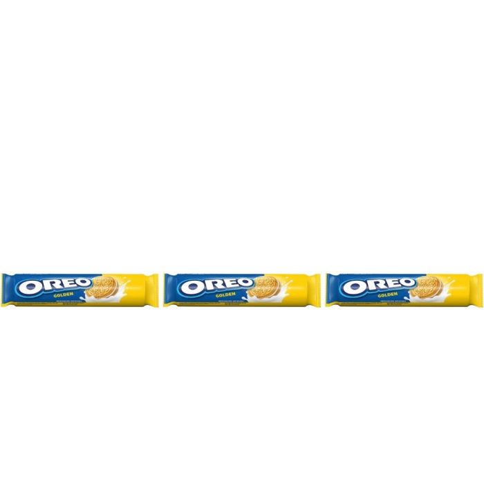 Oreo Golden Vanilla-Flavoured Sandwich Biscuits, 154g - Pack of 3
