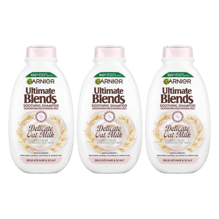Garnier Ultimate Blends Oat Milk Shampoo 400ml - Pack of 3