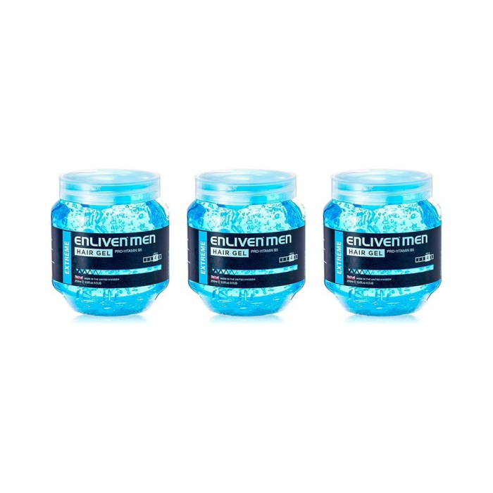 Enliven Extreme Blue Hair Gel 250ml - Pack of 3