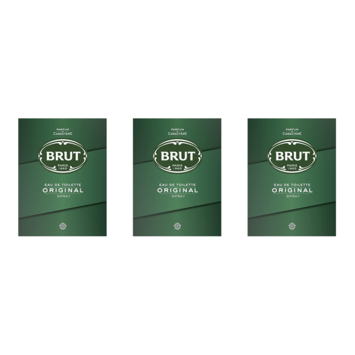 Brut Original Eau De Toilette Spray 100ml - Pack of 3