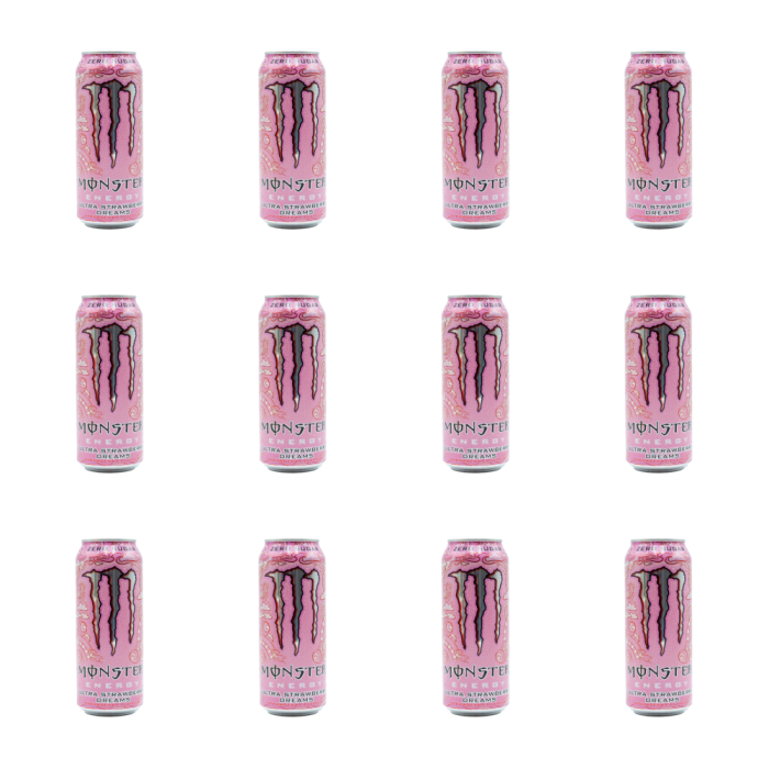 Monster Ultra Strawberry Dreams Zero Sugar 500 ml - Pack of 12