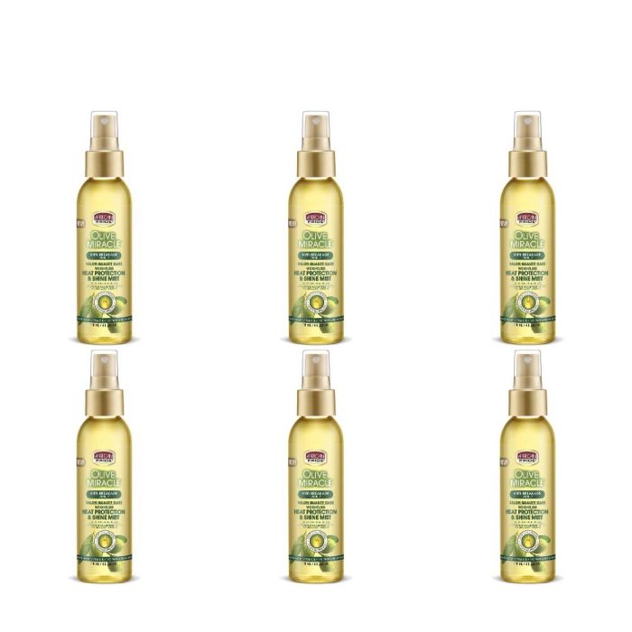 African Pride Olive Miracle Heat Protection & Shine Mist 118ml - Pack of 6
