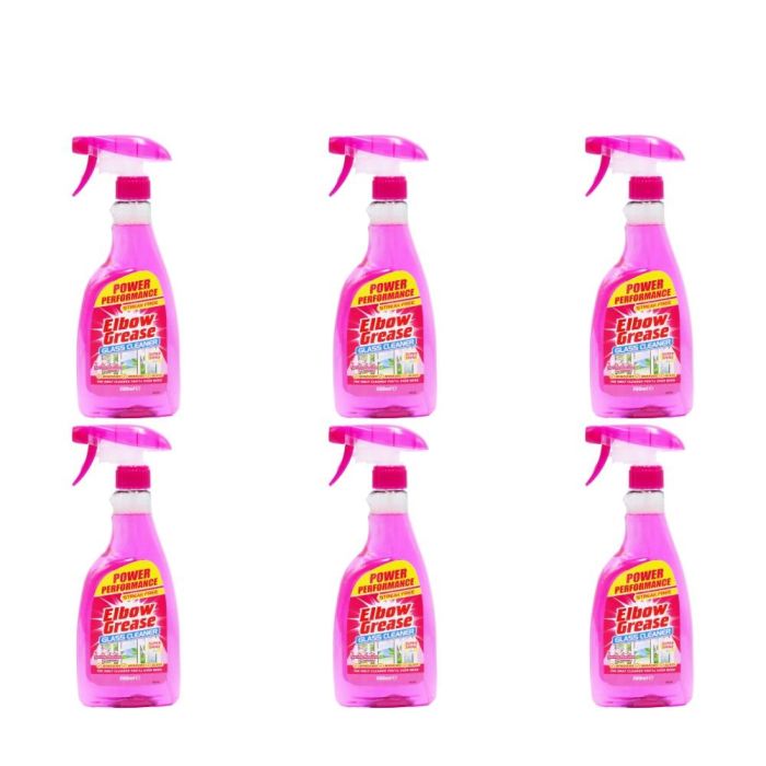 Elbow Grease Pink Glass Cleaner 500ml - Pack of 6