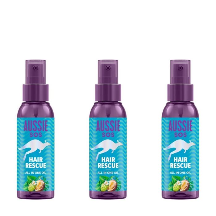 Aussie Hair Rescue All In One Hair Oil 100ml - Pack of 3