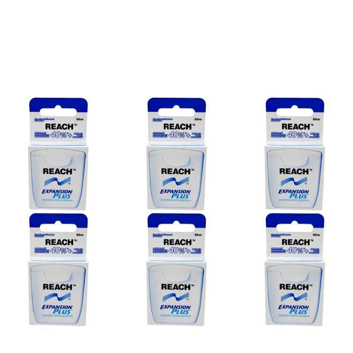 Reach Waxed Dental Floss 50m - Pack of 6