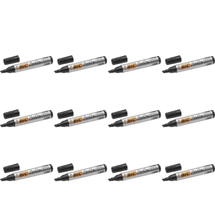 BIC Marking 2300 Permanent Black Marker 1 Pen - Pack of 12