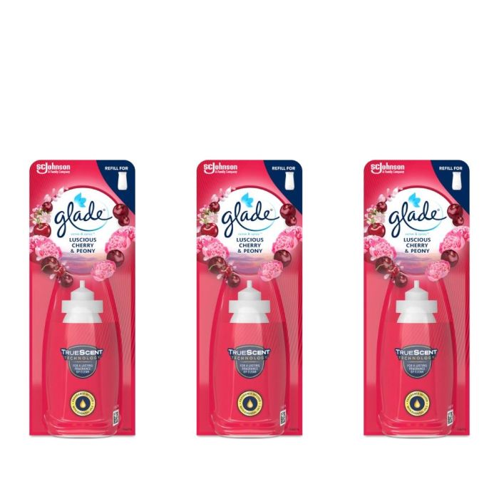 Glade Sense & Spray Luscious Cherry & Peony Refill 18ml - Pack of 3