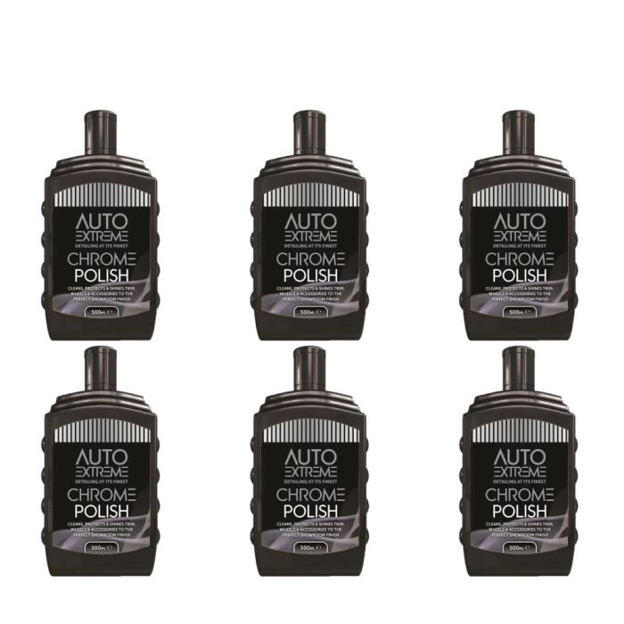 Auto Extreme Chrome Polish Liquid 500ml - Pack of 6