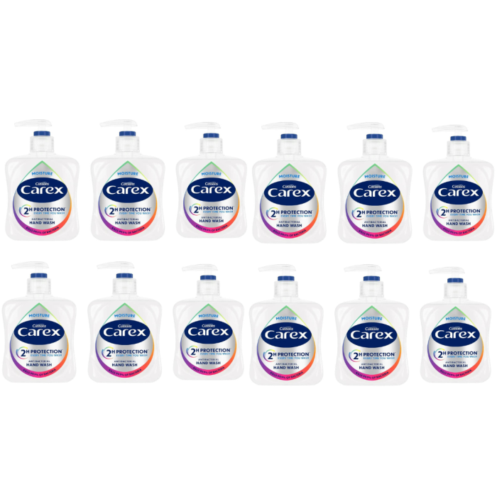 Carex Moisture Plus Antibacterial Handwash 250ml x 12
