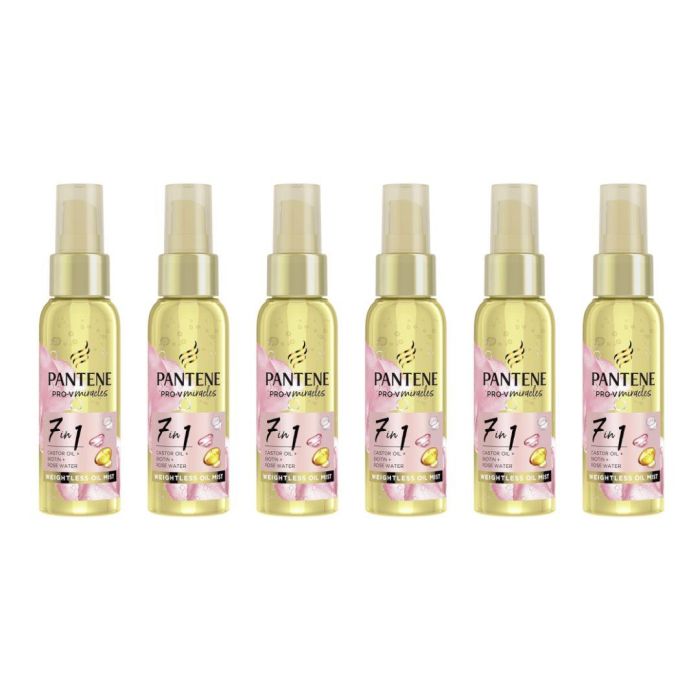 Pantene Pro-V Miracles 7-in-1 Weightless Hair Oil Spray 100 ML - Pack of 6