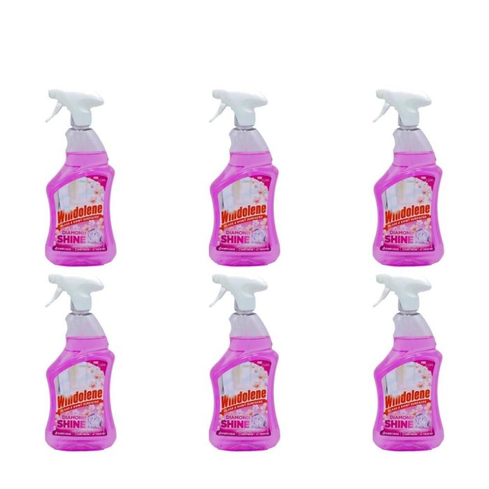 Windolene Pink Diamond Glass Cleaner Spray 750ml - Pack of 6
