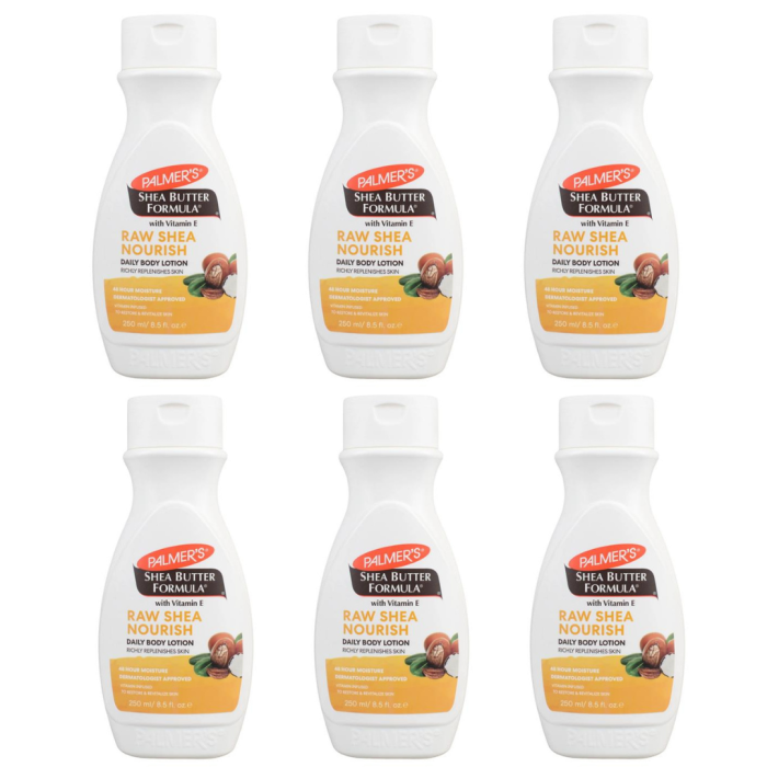 Palmer's Shea Butter Formula Raw Shea Nourish Body Lotion 250ml - Pack of 6