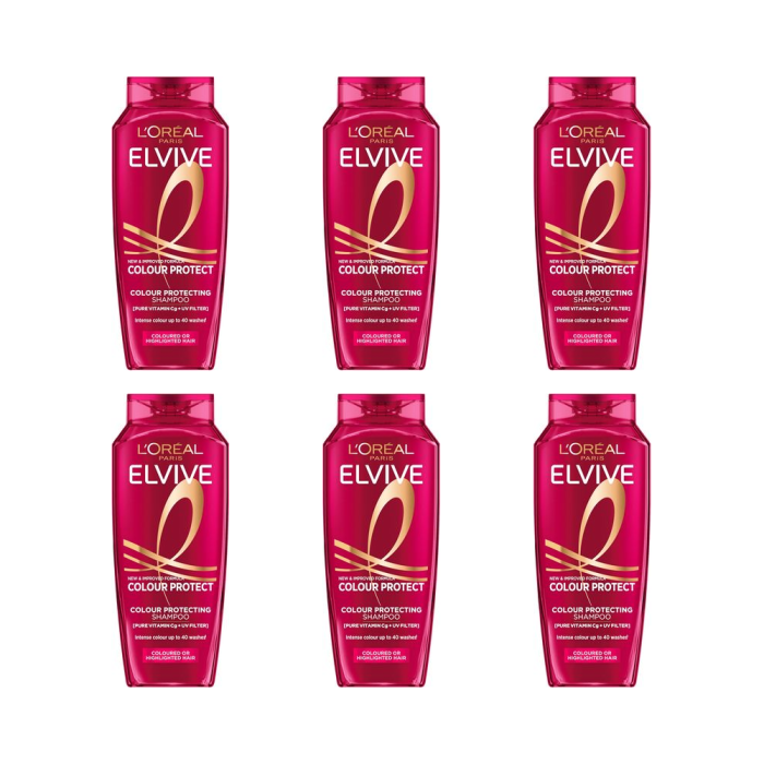 L’Oreal Paris Elvive Colour Protect Shampoo 250ml - Pack of 6