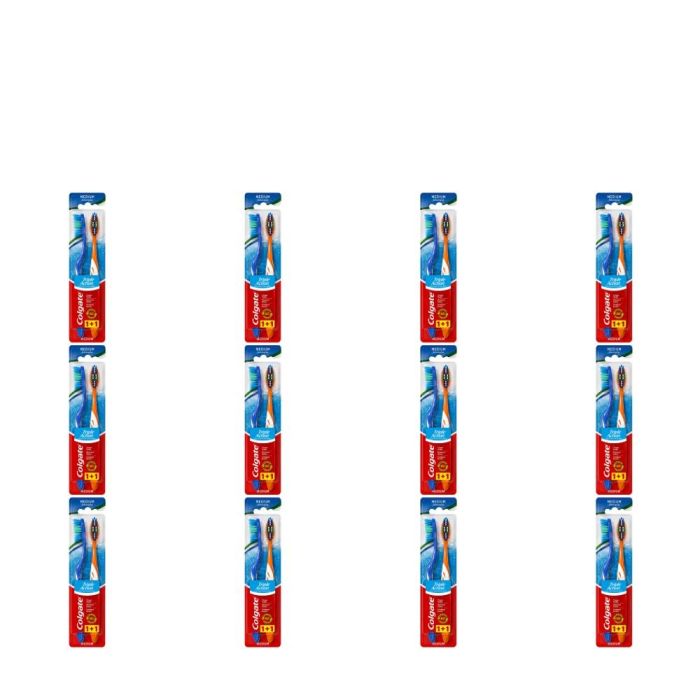 Colgate Triple Action Medium Toothbrush 1+1 Twin Pack - Pack of 12