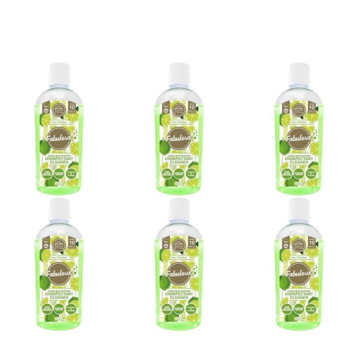 Fabulosa Concentrated Disinfectant Lime Sherbet 220ml - Pack of 6
