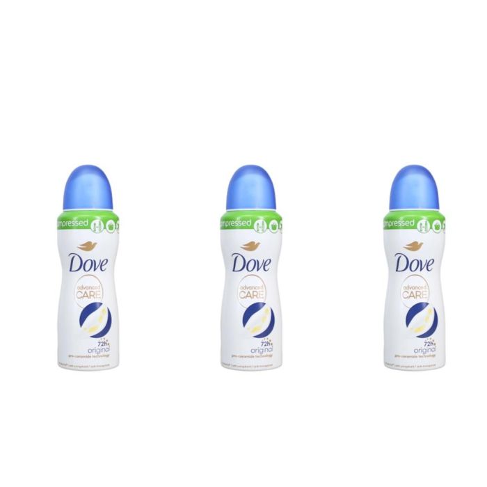 Dove Original Antiperspirant Deodorant Spray 100ml - Pack of 3