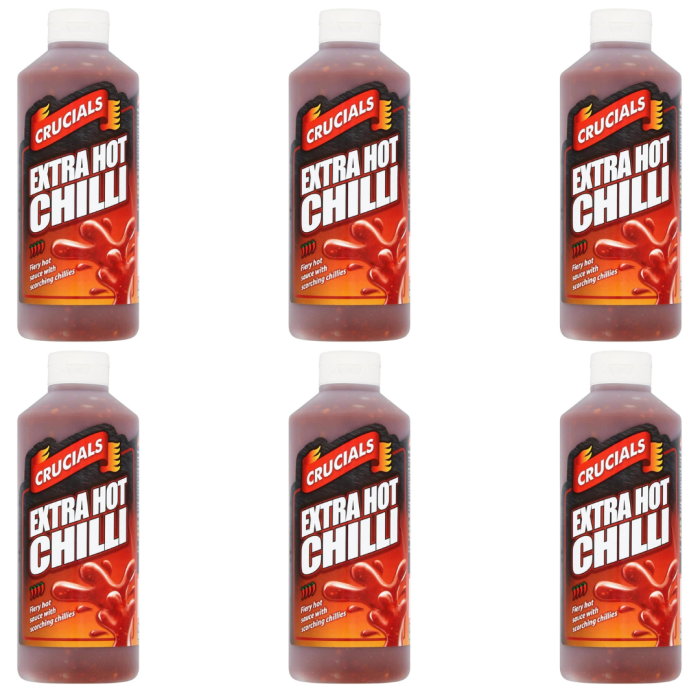 Crucials Extra Hot Chilli Sauce 500ml - Pack of 6