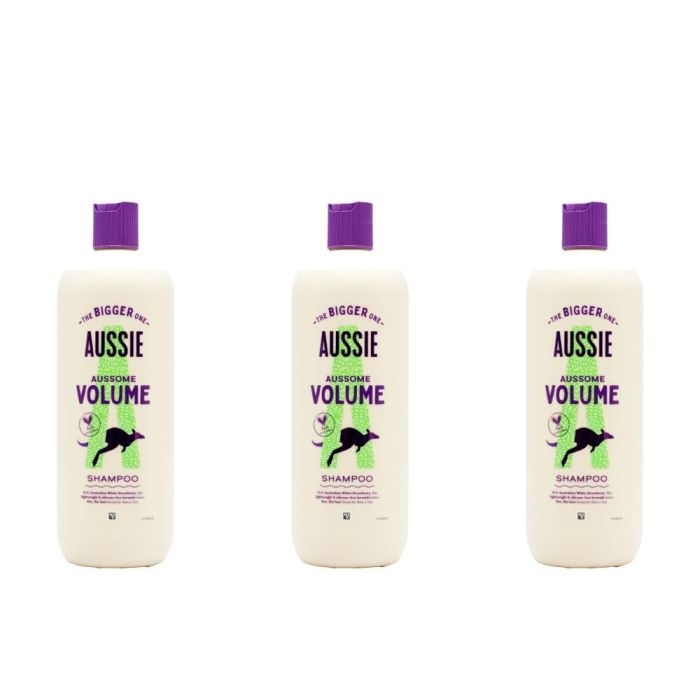 Aussie Aussome Volume Shampoo with Australian White Strawberry 600ml - Pack of 3