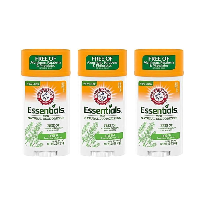 Arm & Hammer Essentials Deodorant with Natural Deodorisers 2.5 oz - Pack of 3
